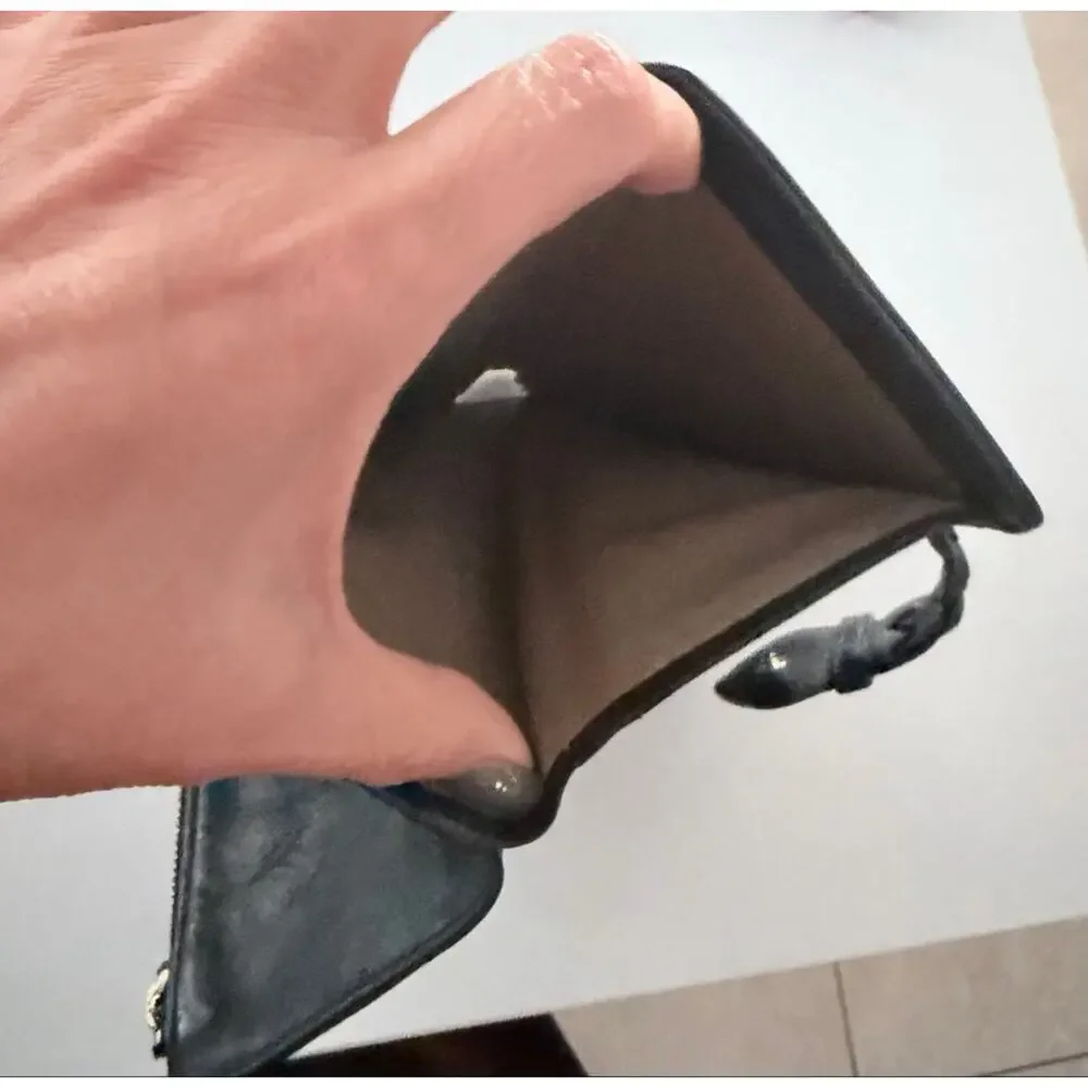 Michael Kors Black Leather Wallet One Size